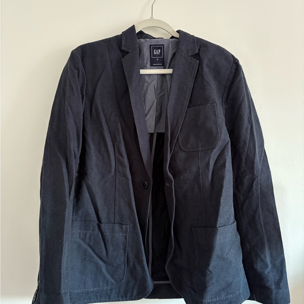 GAP Navy Textured Blazer